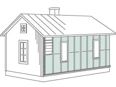 Log house, additional insulation 3