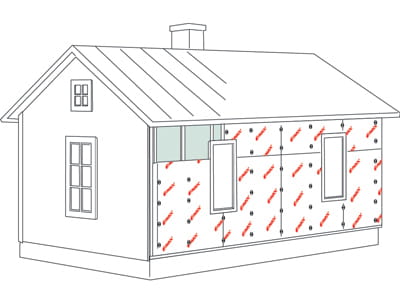 Log house, additional insulation 4